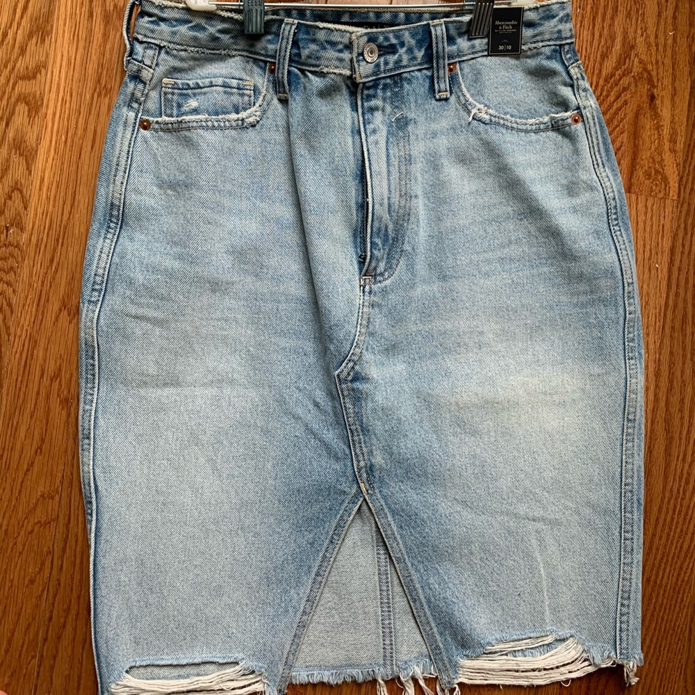 Abercrombie Midi Jean Skirt